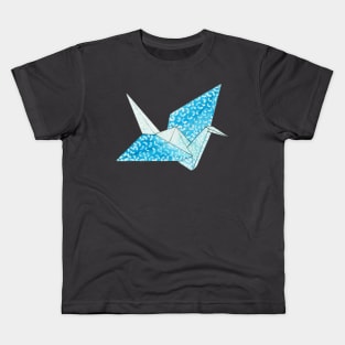 Watercolor Paper Crane Kids T-Shirt